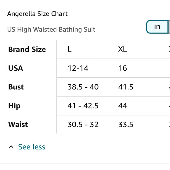 NWT Angrella Vintage Style Floral Bikini Set-XL - Picture 9 of 10